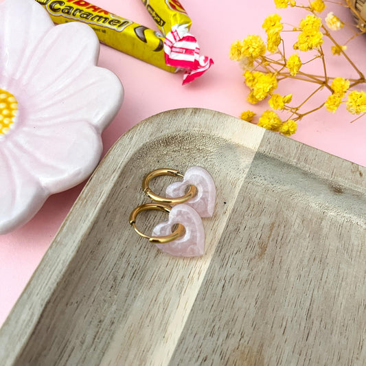 Créoles mini IDYLE - Rose nacré