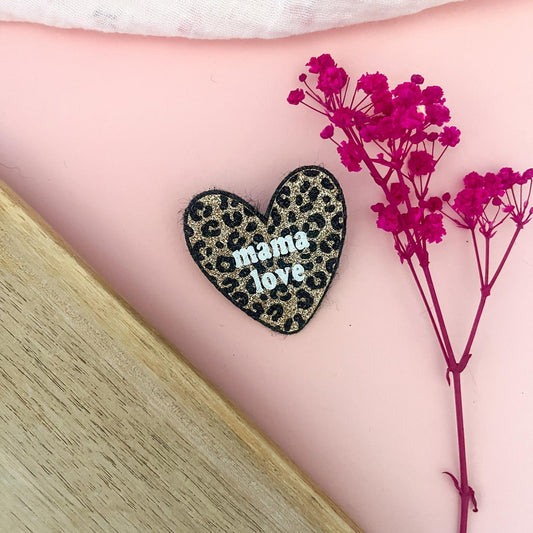 Broche pailletée "MAMA LOVE"