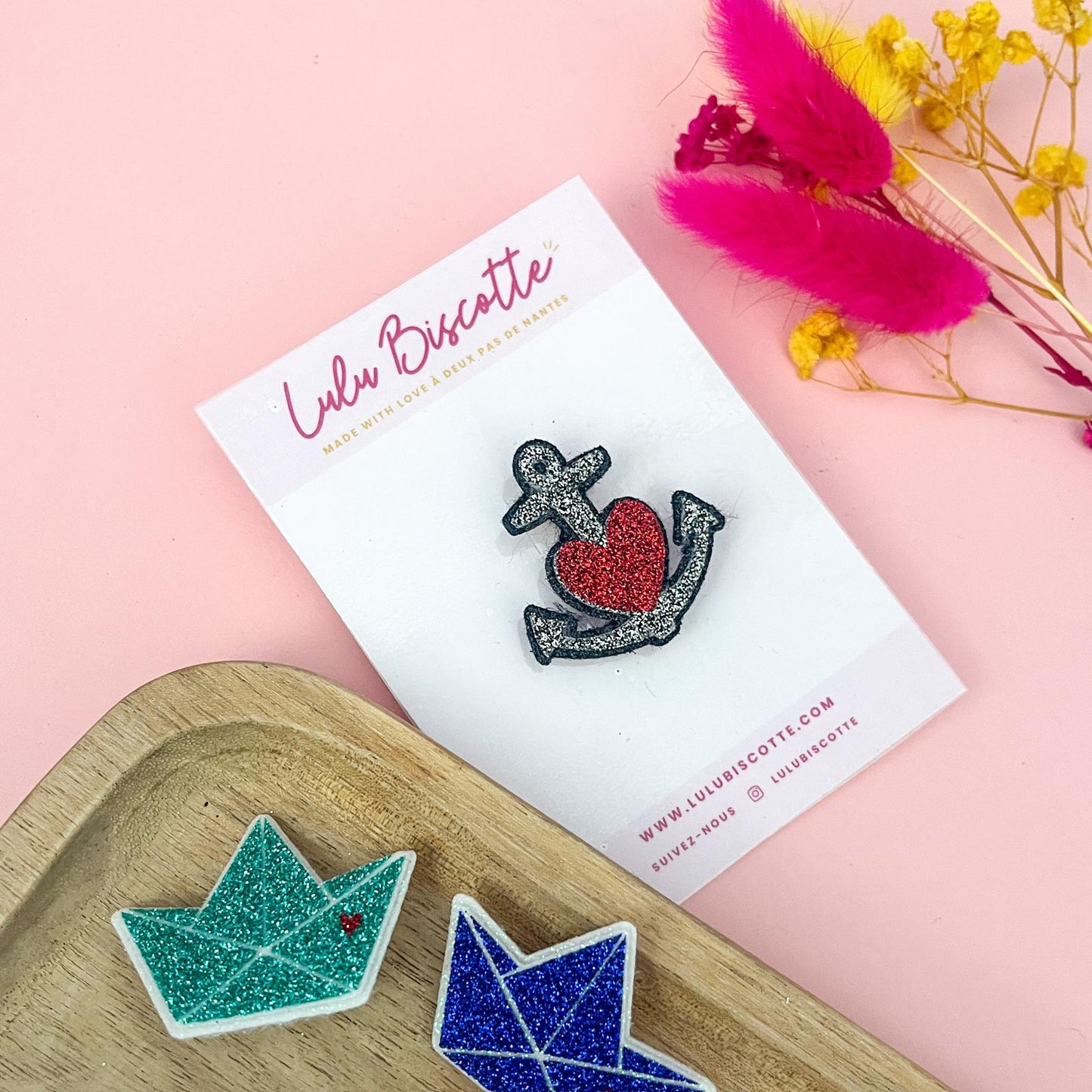 Broche pailletée "CLAUDINE"