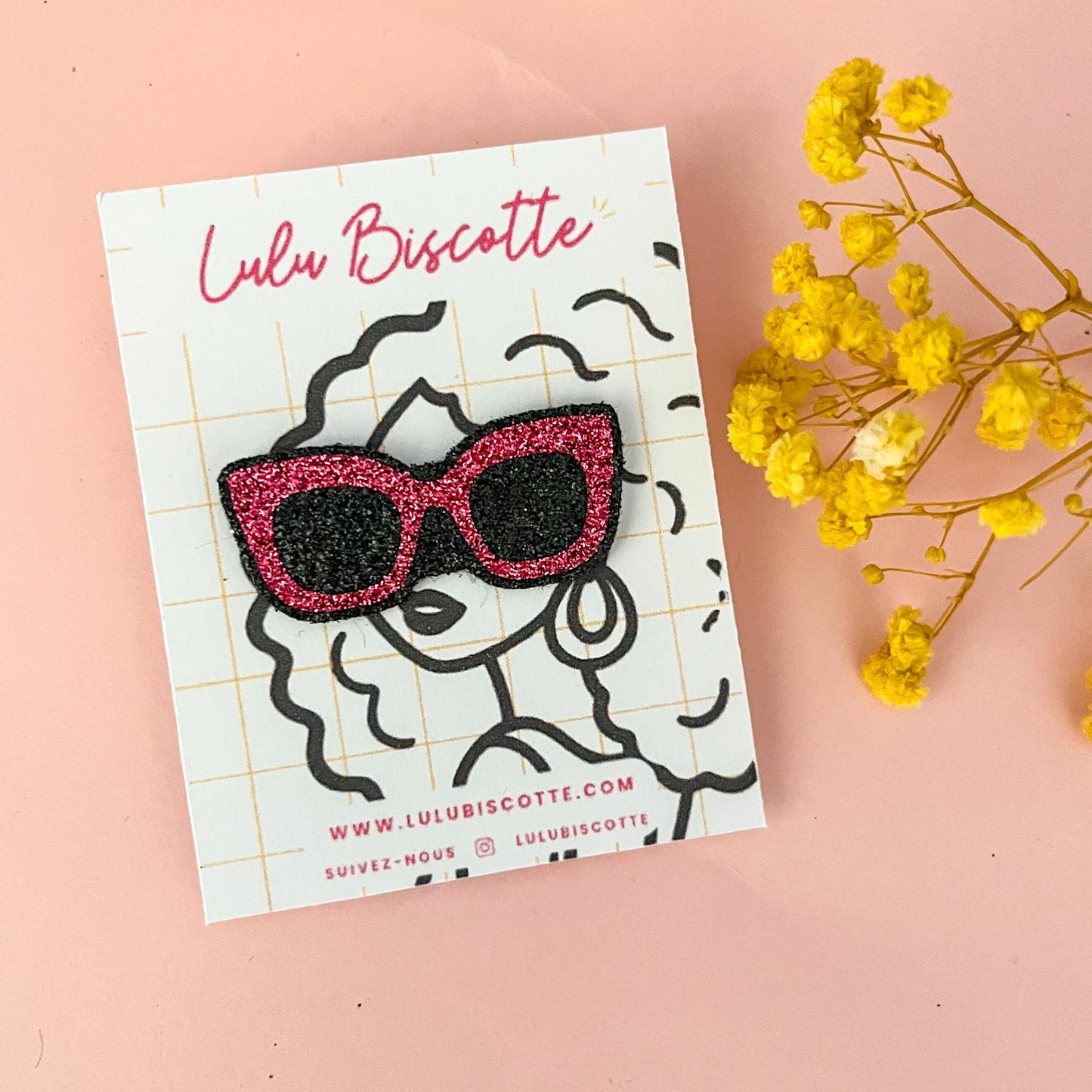 Pin's pailleté LUNETTES