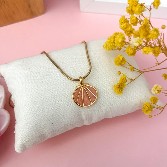 Collier SHELLY - Corail nacré