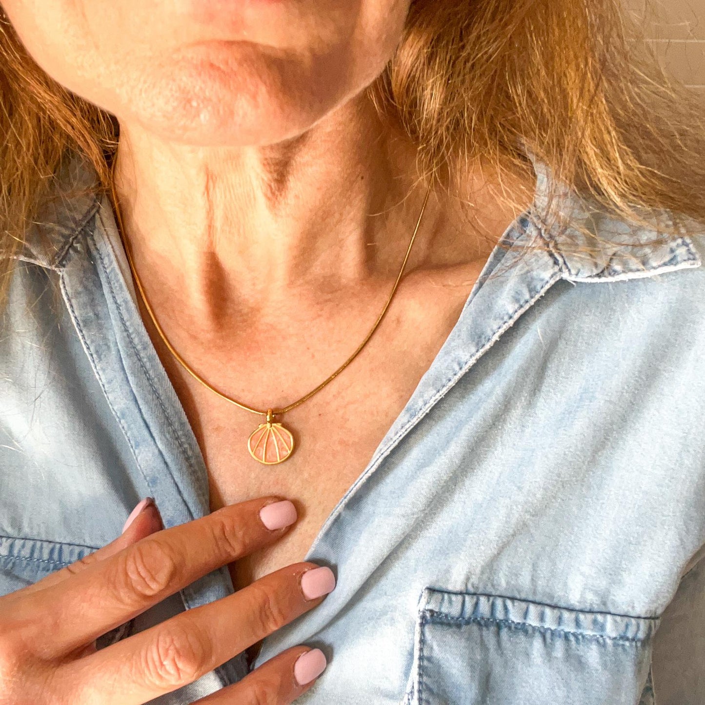Collier SHELLY - Corail nacré