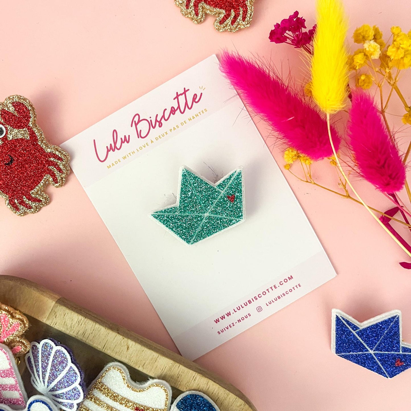 Broche pailletée "ARTUR"