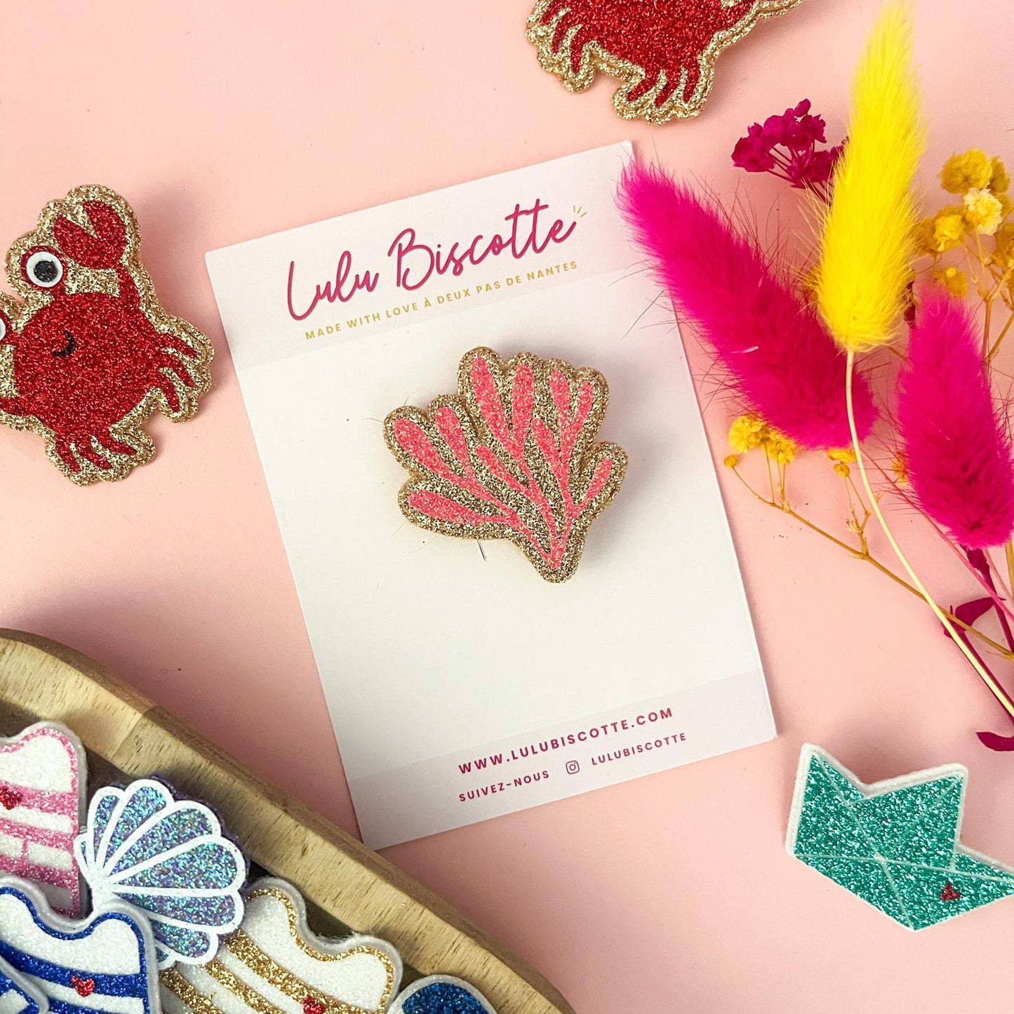 Broche pailletée "PASCAL"