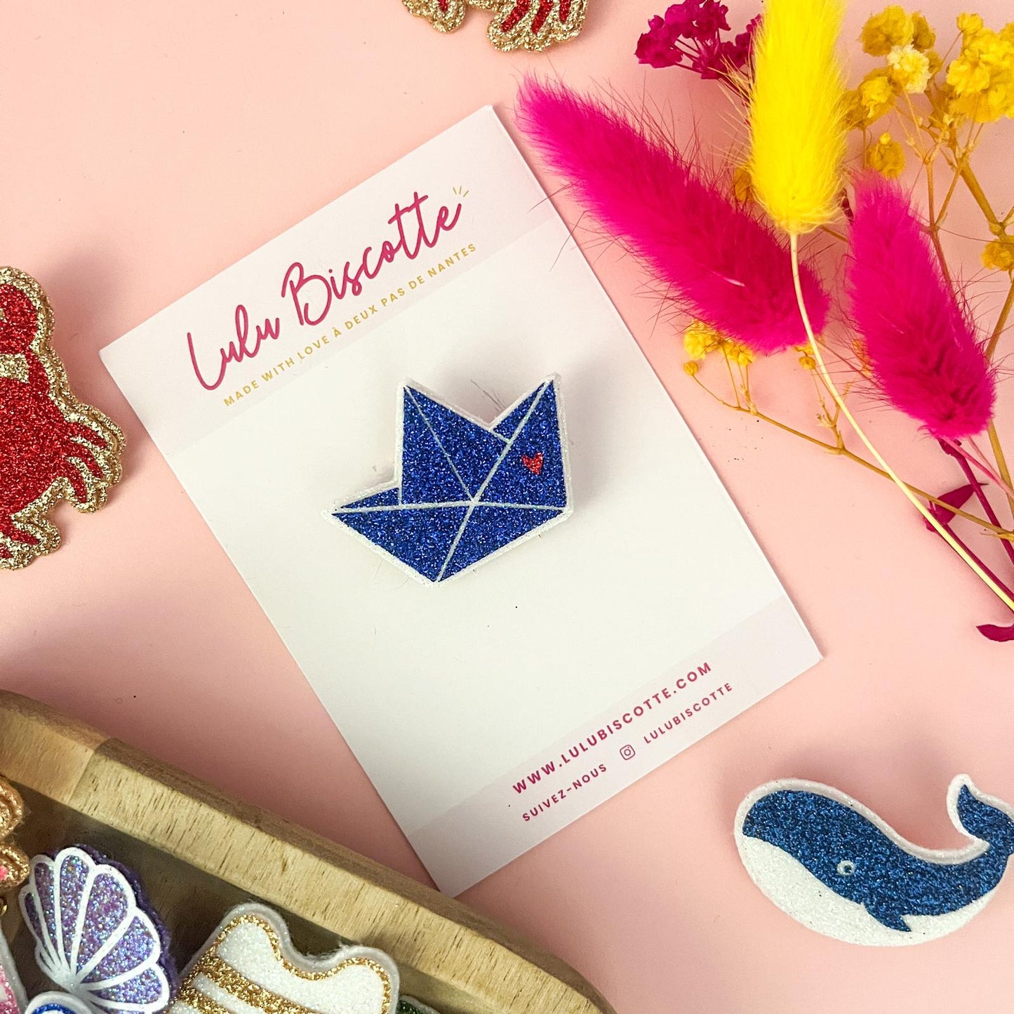 Broche pailletée "ARTUR"