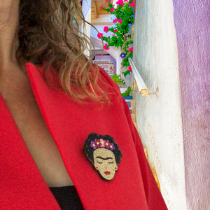 Broche pailletée "Frida"