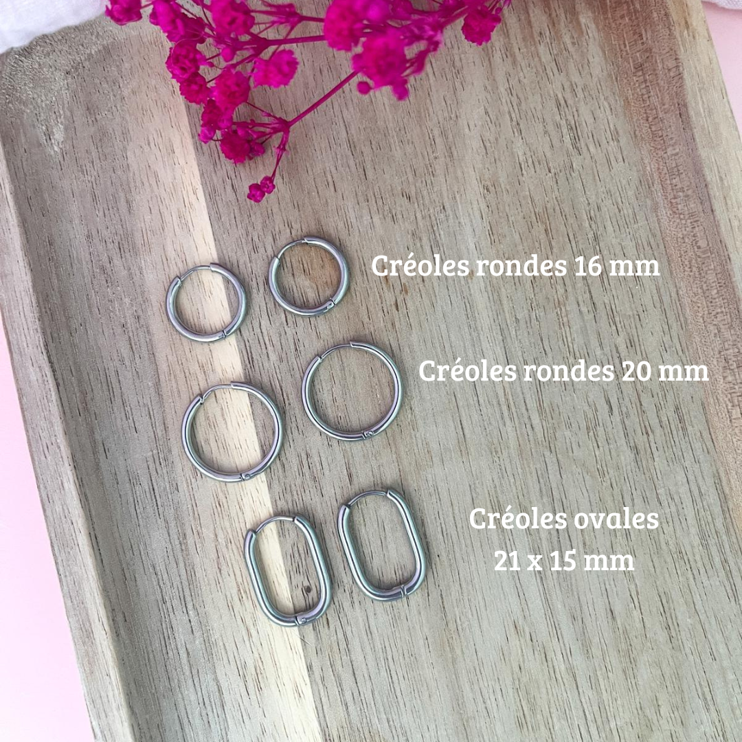 Créoles "Composez vos bijoux" - Argent