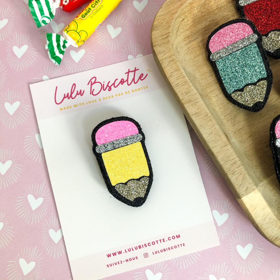 Broche pailletée "LEON"