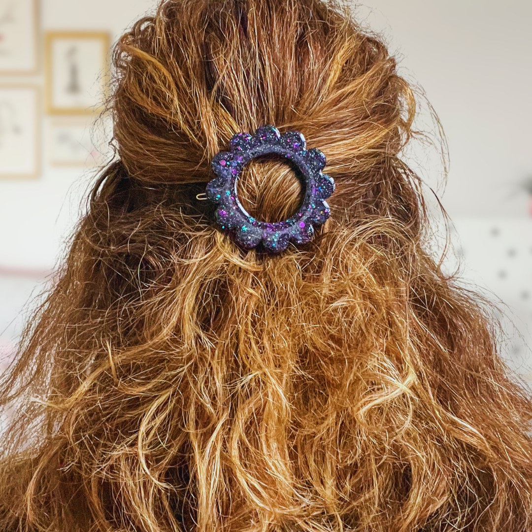 Barrette ronde ALICE - Midnight