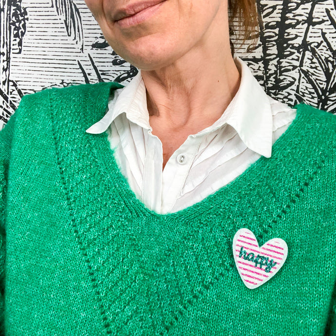 Broche pailletée 